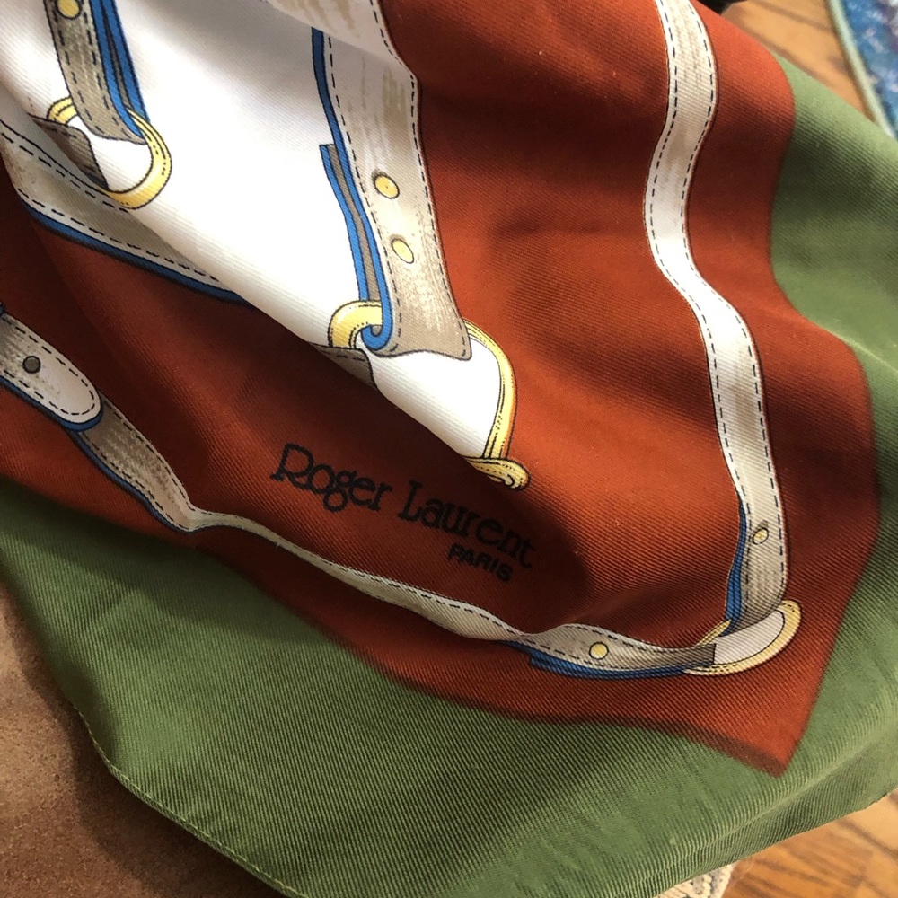 Roger Laurent Paris Equestrian Scarf, Stunning Rich Colors, Perfect for Bag!!! !